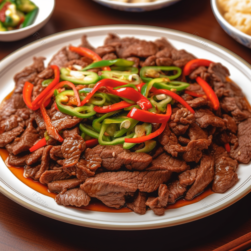 风味浓郁的小炒牛肉高清特写摄影图,高清,摄影图,摄影图片,图片大全,摄影图免费下载